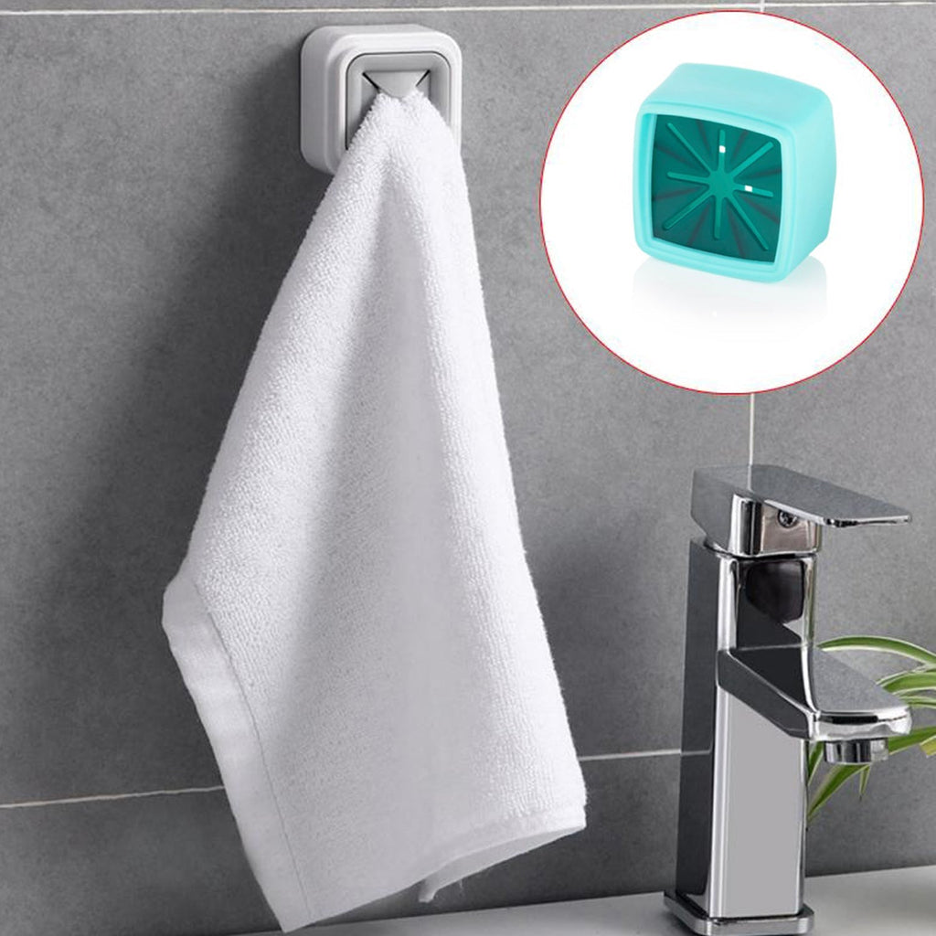 The 4-piece Towel Holder Set shown in a modern bathroom setting, enhancing decor.