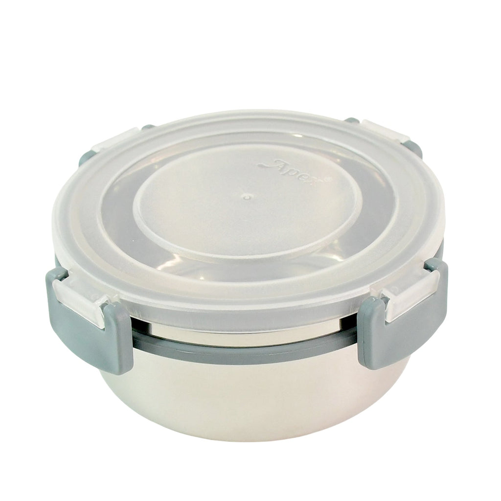 Stacked airtight food storage containers to save kitchen space