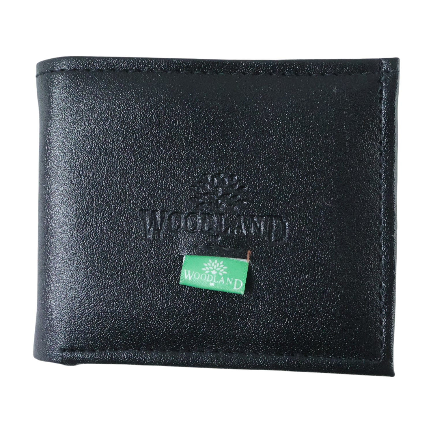 Classic bi-fold wallet laid flat showing all sections and slots