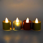A clear image of the plastic casing of an LED candle.
