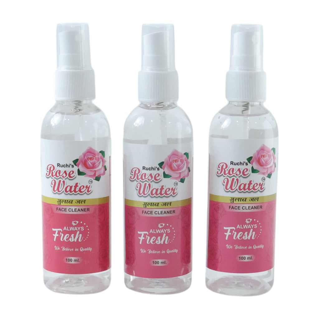 Natural rose water spray for face and skin refreshment