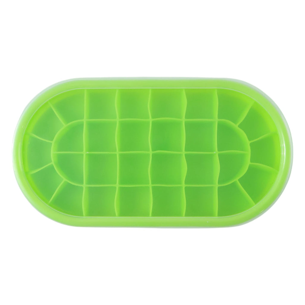 Freezer ice cube tray with oval compartments for home use