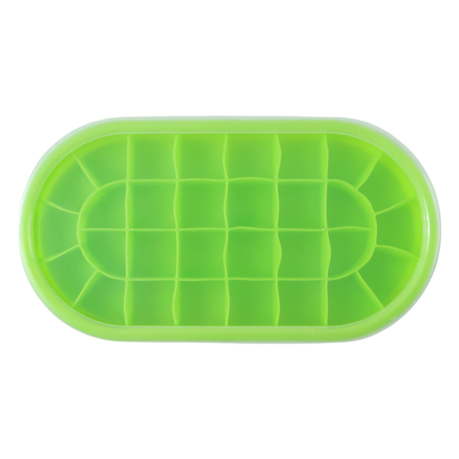 Freezer ice cube tray with oval compartments for home use