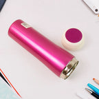 Stainless steel insulated water bottle designed for hot or cold drinks