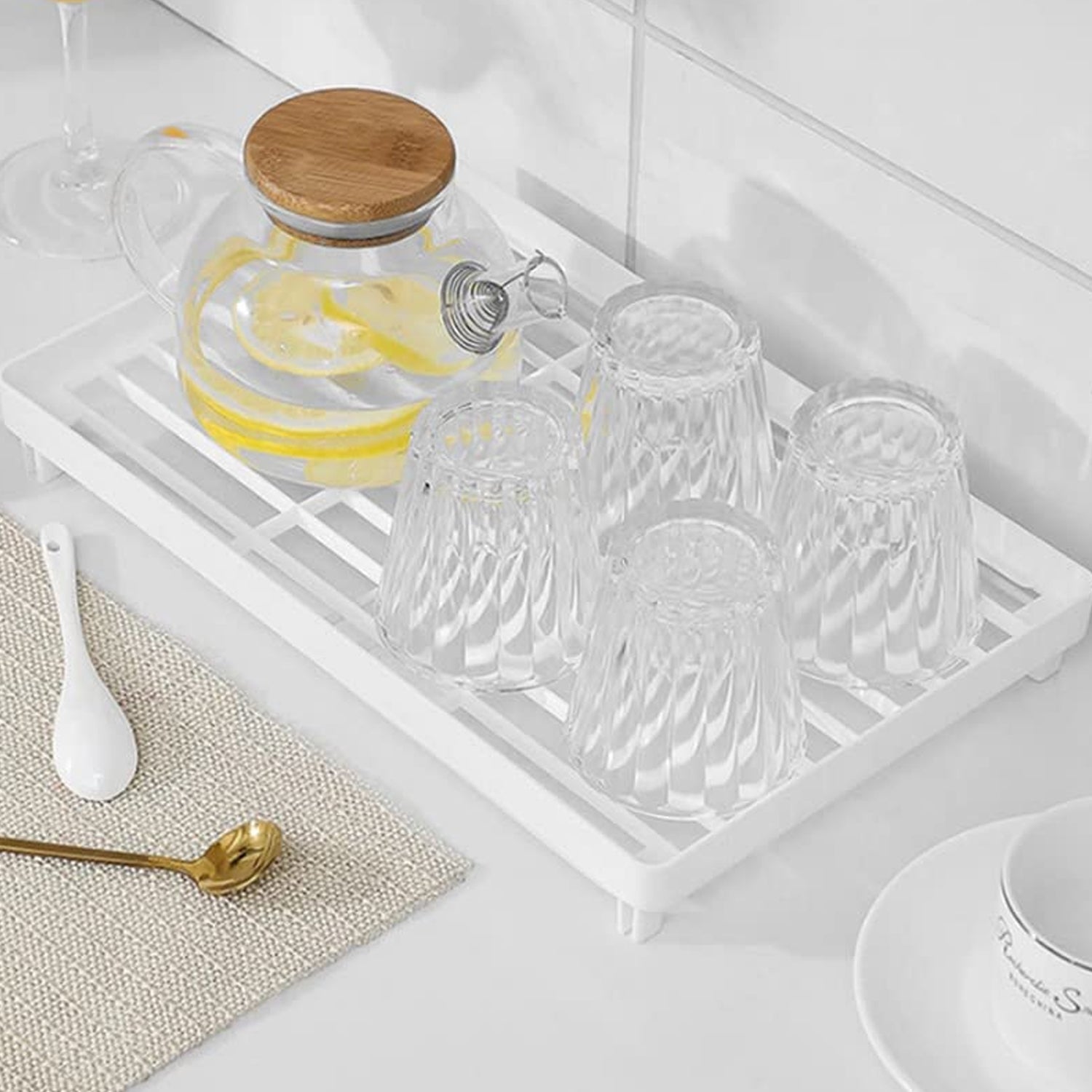 Compact plastic storage shelf rack organizer with hollow design