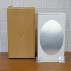 Modern rotating mirror cabinet organizer for bathroom and vanity