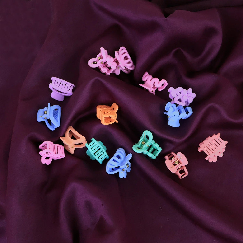 Artificial rose sticks as part of decorative hair accessory set