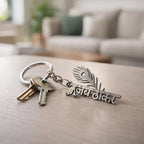 lightweight peepal leaf keyring for everyday keys