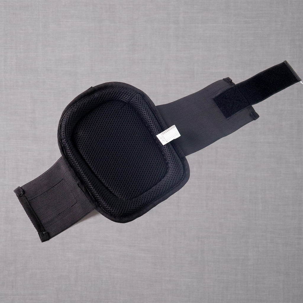 Side view of shock-resistant heavy-duty knee pad for industrial use