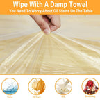 Detail of the strong elastic band ensuring a non-slip fit for the table cover.