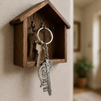 Religious spiritual keychain with detailed engraving