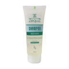 Zequz Conditioning Shampoo branding label highlighting nourishment benefits