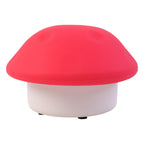 Soft glow mushroom night light illuminating a cozy room corner