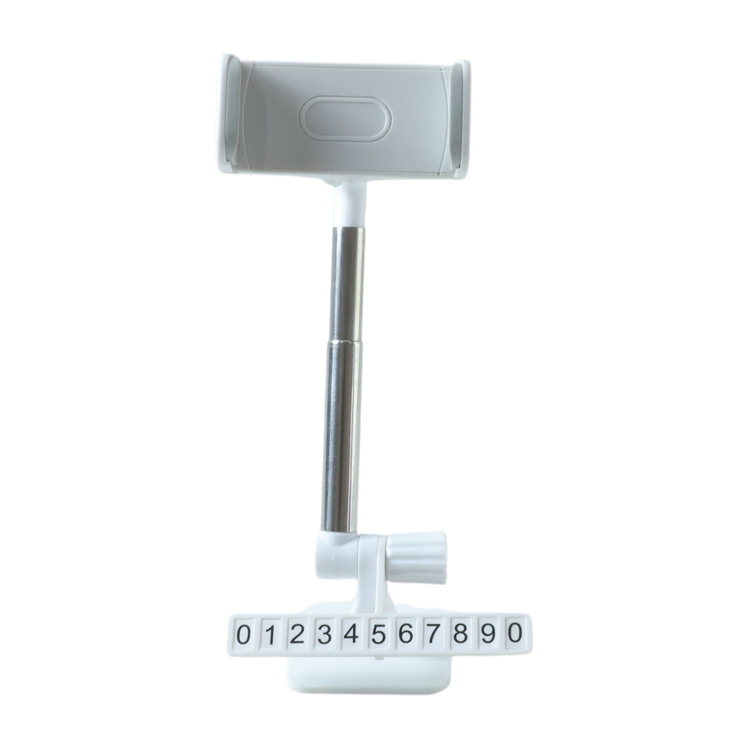 Close up view of phone bracket for car dashboard