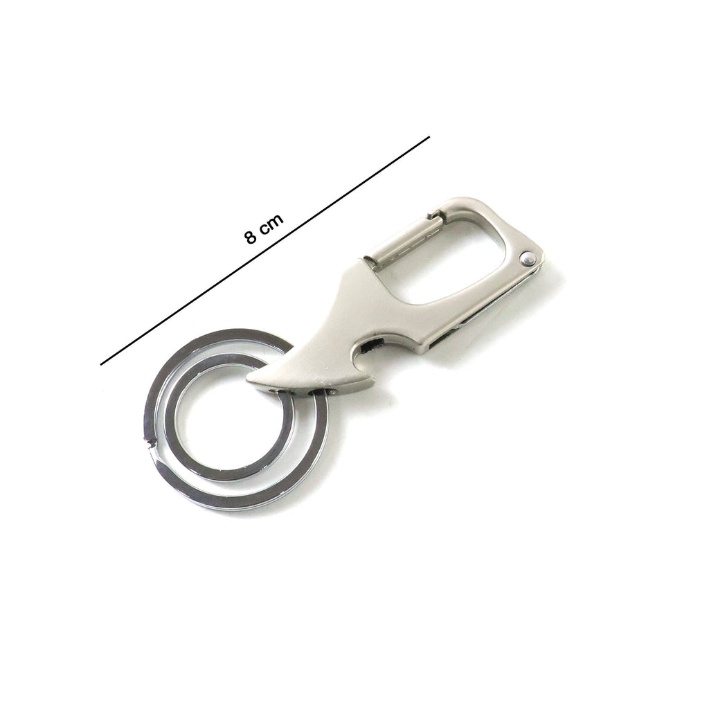 Stylish metal keychain with secure locking mechanism