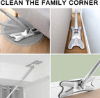 360° flexible head of the X-shape mop, allowing for easy maneuvering around obstacles.