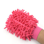 Versatile double-sided microfiber glove for dusting and polishing.