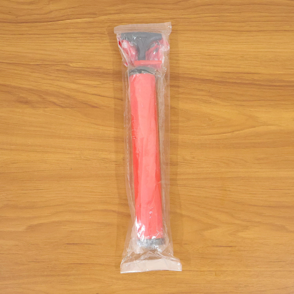 Multiple angles showcasing the compact and portable 28 cm plastic ball pump.