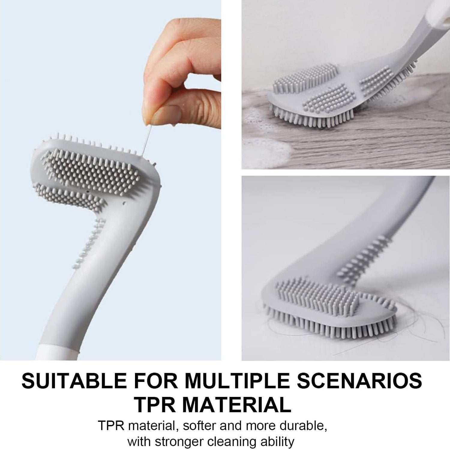 Collection of Golf Silicone Toilet Brushes in various stylish colours: white, black, sky blue, and army green.