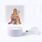 Luxe 3D Lord Hanuman Frame with soft warm LED light for prayer room