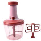 Push Chopper with mixing blade attachment in use