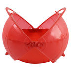 Close-up of the durable plastic rice and dal washing bowl.