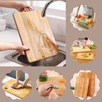 Eco-friendly kitchen bamboo cutting board with a smooth surface.