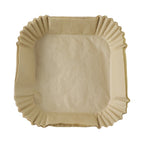 Square paper tray liners for frying and roasting