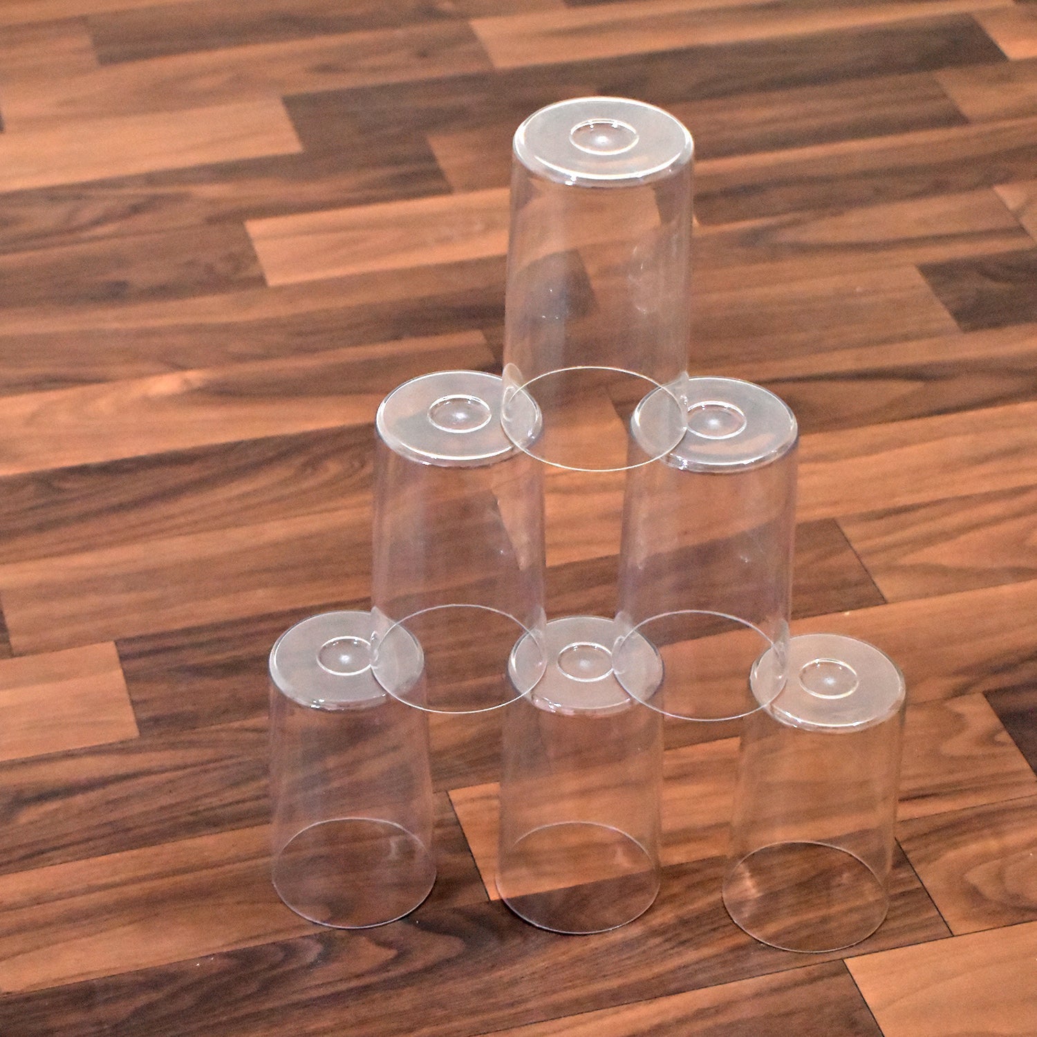 Ganesh Classic drinking glasses set made from clear, high-quality plastic.