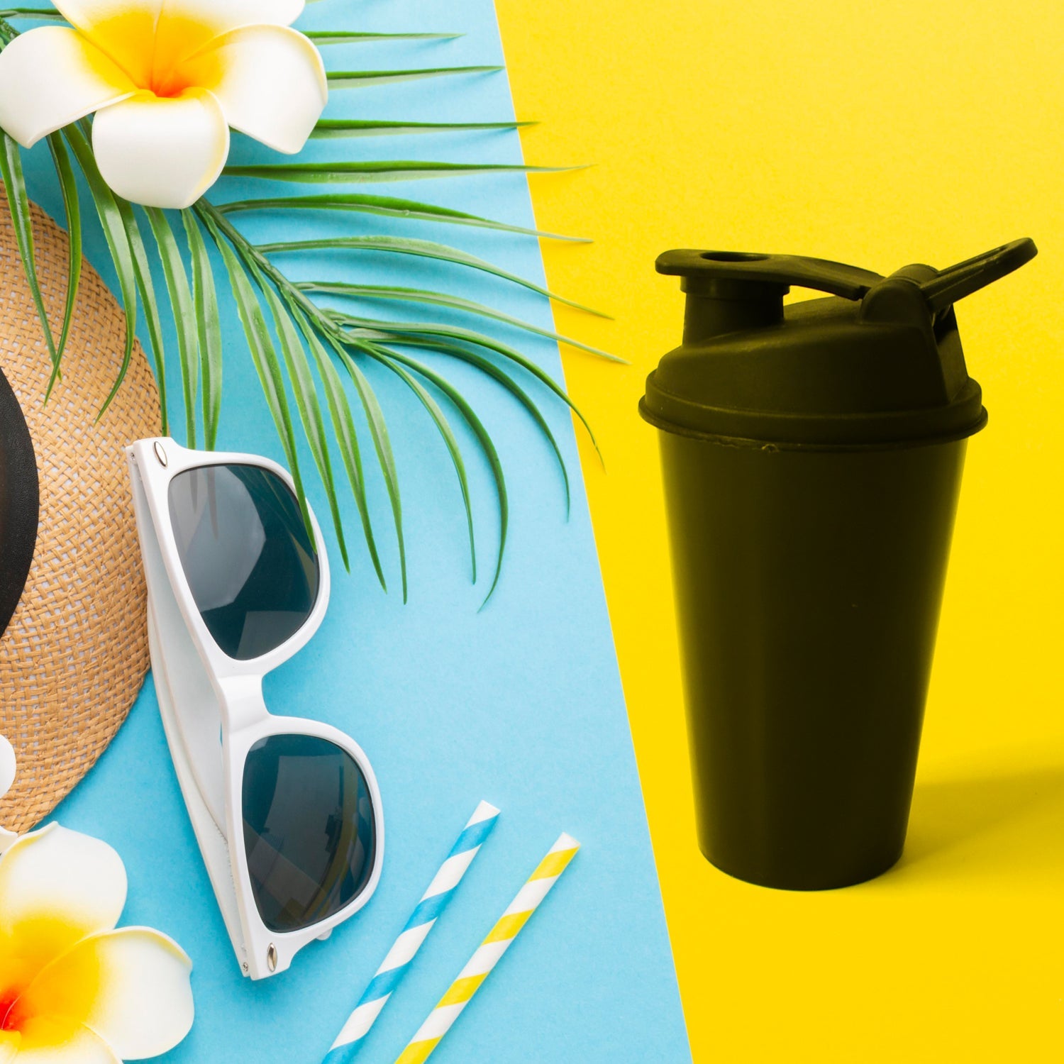 BPA-free shaker bottle for gym and fitness with secure leak-proof flip cap