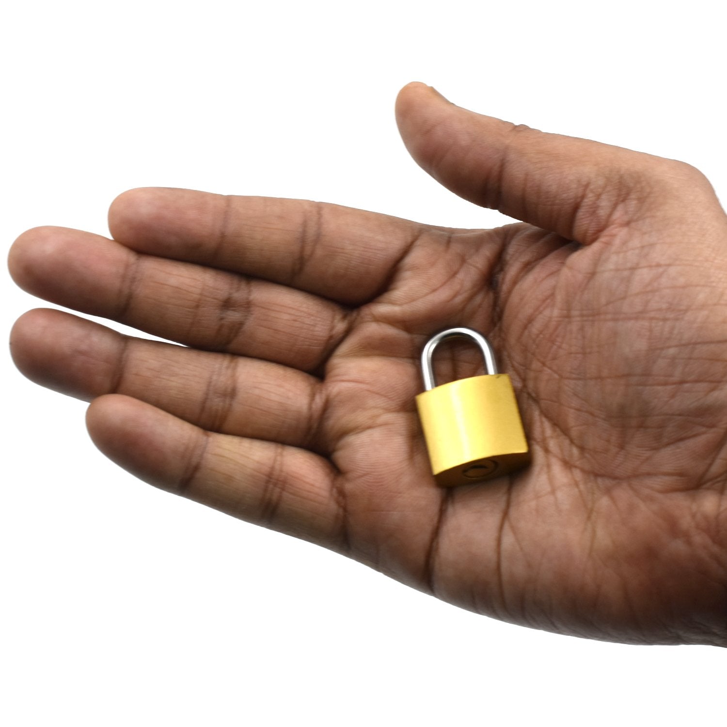 Close-up of the FortiLock Imitation Copper Lock's keyhole for enhanced security.