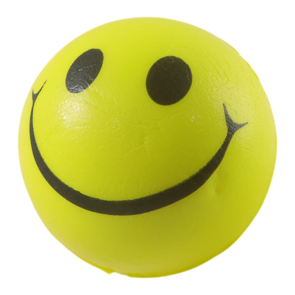 Squeeze foam smiley ball for stress relief and hand exercises