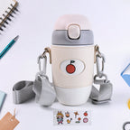 Insulated stainless steel coffee bottle 350ml with cartoon print design