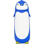 Hand holding compact 280ml penguin water bottle for portable hydration