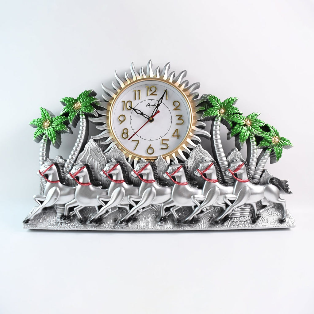 Elegant plastic body wall clock adding instant charm to any wall