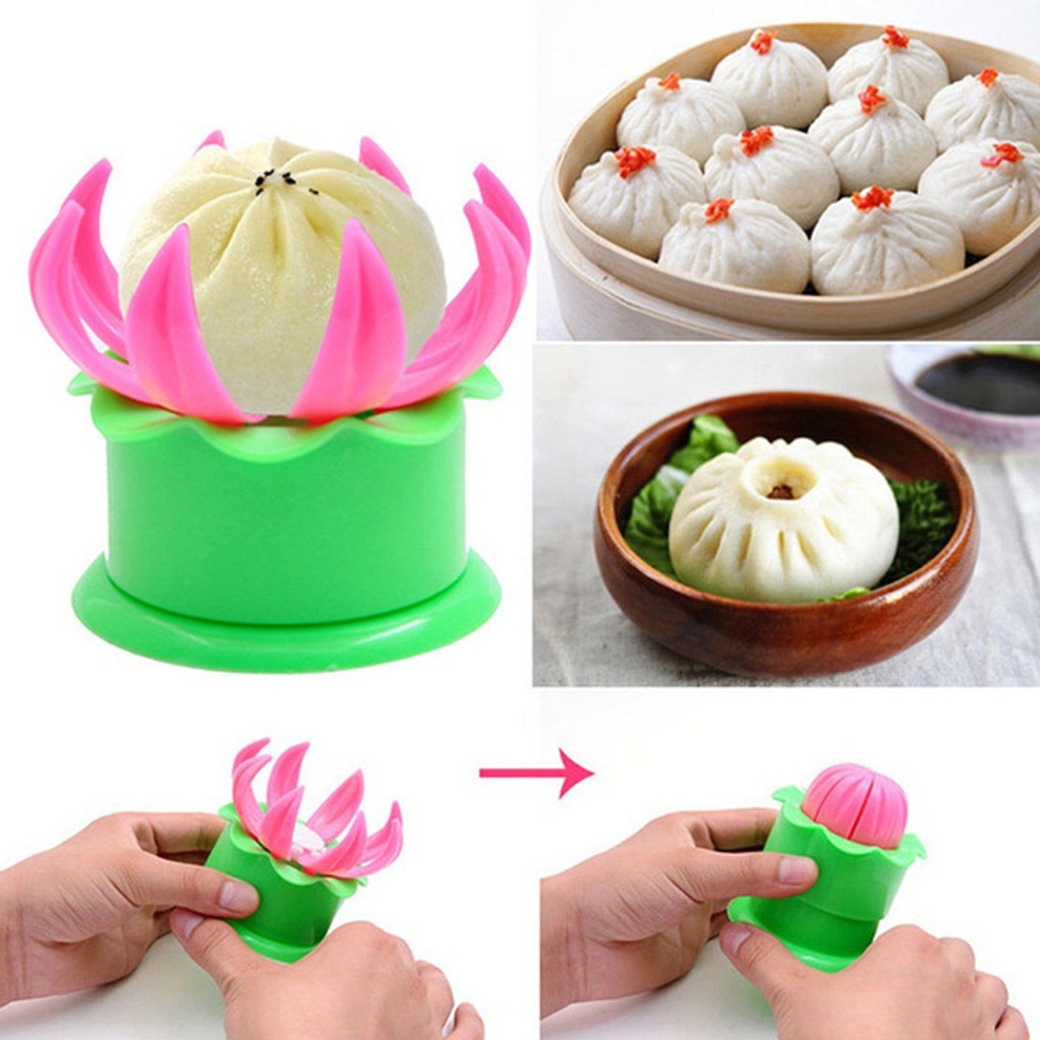 Momos maker set with filling spoon for kitchen use, displayed on a counter.