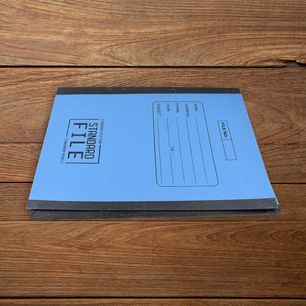 Standard plastic clip A4 file folder in a professional setting.