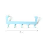 Multipurpose metal rack with five hooks for hanging items