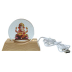 Tabletop 3D Lord Ganesha acrylic night lamp with decorative base