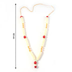 Religious pooja gajra garland with beads for idol adornment
