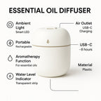 Mini USB Humidifier in use, creating a soothing mist in a home office.