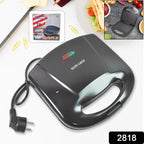 Open ChefMates Sandwich Maker revealing its non-stick cooking plates for easy cleanup.