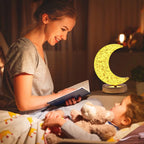 Crystal night light lamp emitting a gentle, soothing glow.
