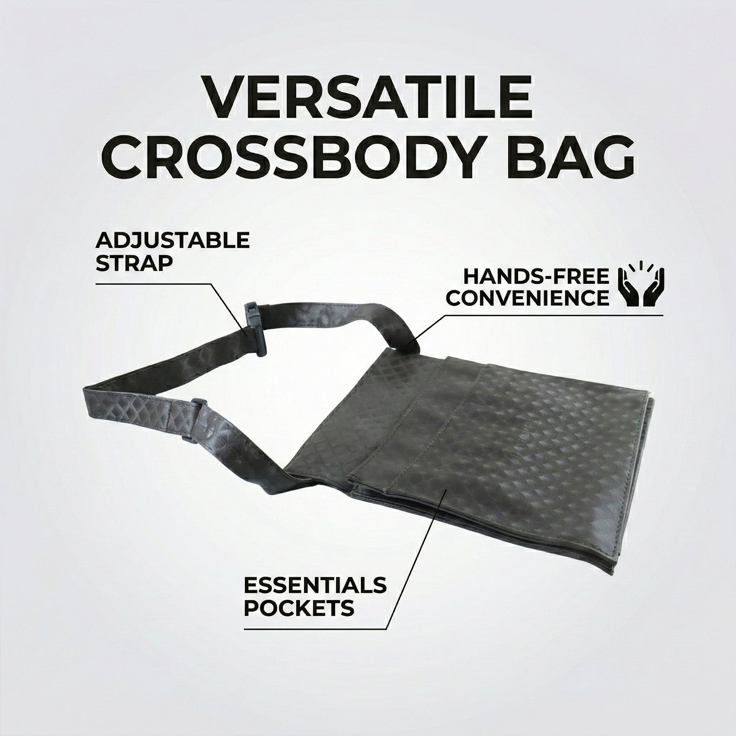 Compact multipurpose sling bag for cash, cards and mobile