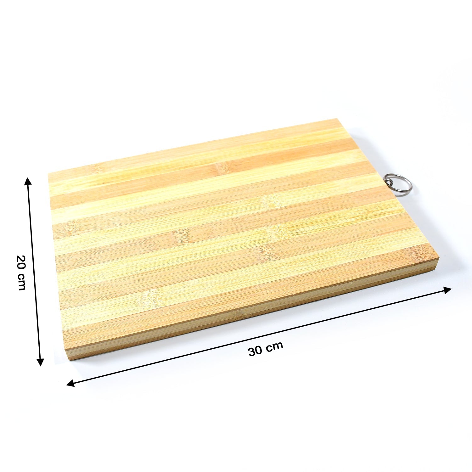 Thick, sturdy natural wood chopping board for heavy-duty use.