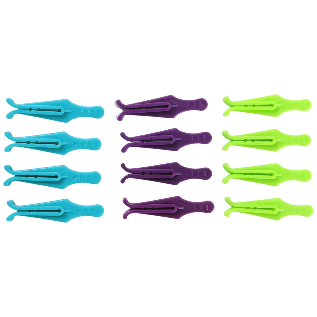 Clothes drying clips on laundry rack