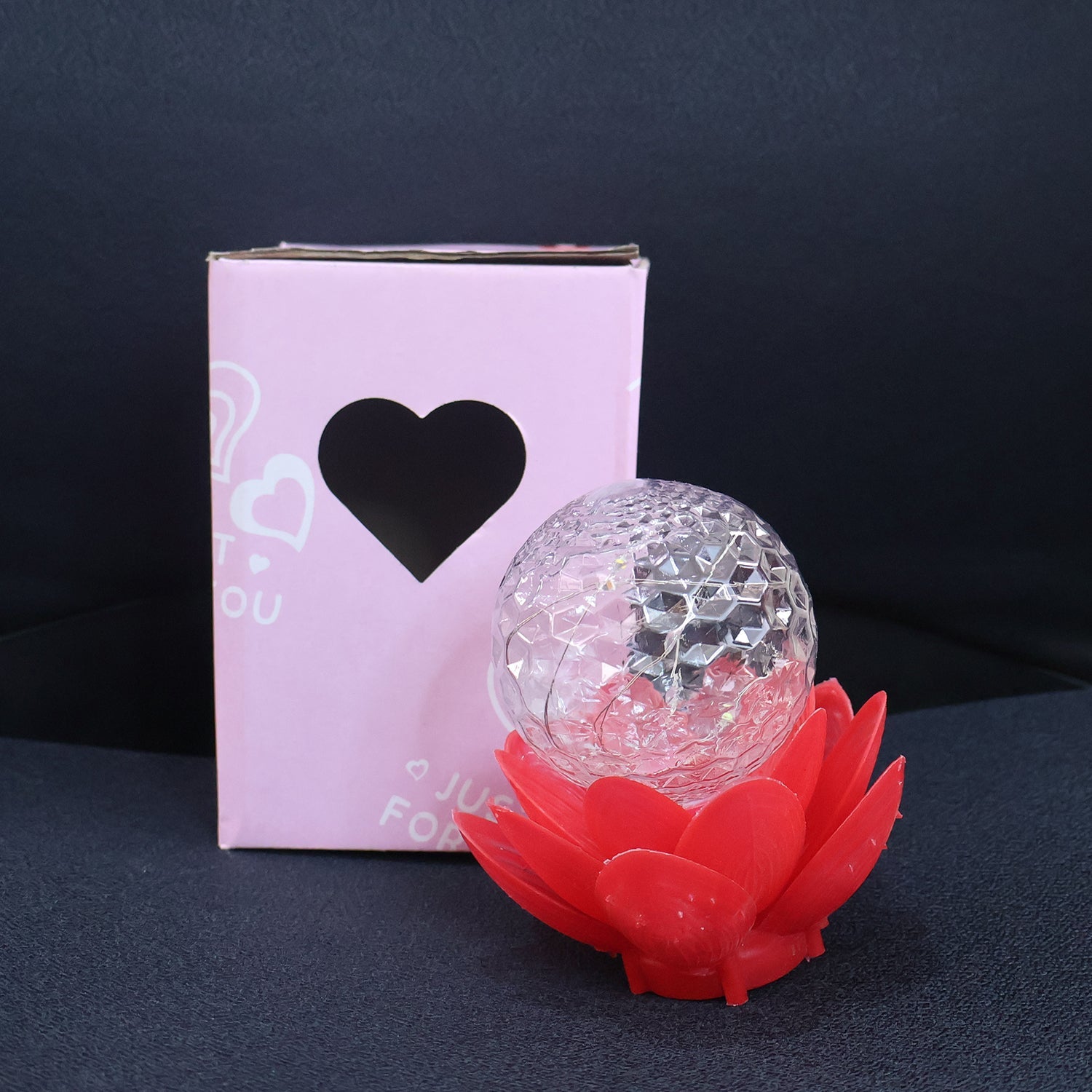 Ambient lighting from crystal ball lotus LED decorative light perfect for festivals