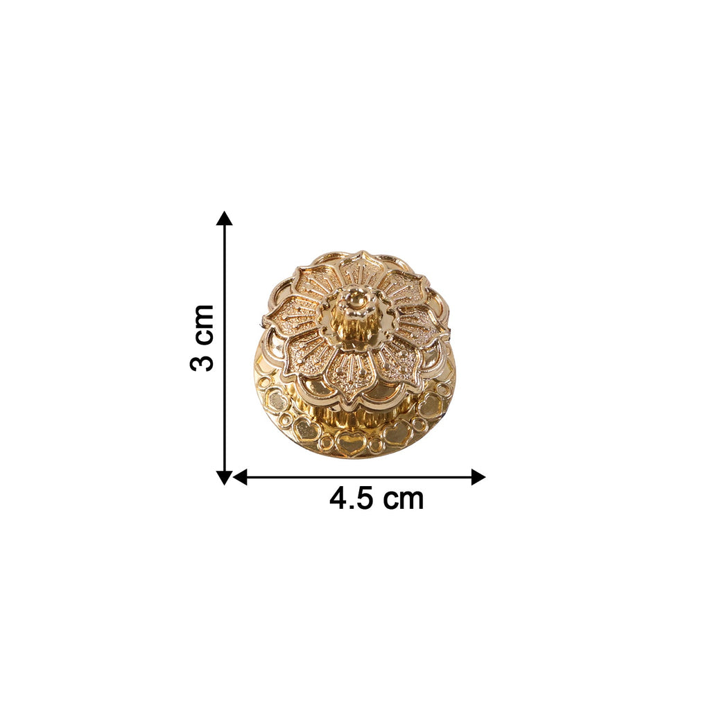 Golden kankavati used in haldi kumkum ceremonies