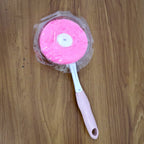 Durable kitchen dish scrubber with hanging hole for quick-dry and hygienic storage