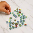 Classic glass marbles game set and gift for children with vibrant colors